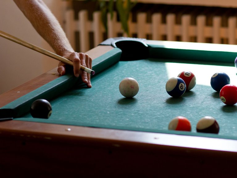 Nahaufnahme: eine Billiard-Szene